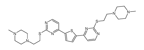 4,4'-(2,5-Thienediyl)bis(2-{[2-(4-methyl-1-piperazinyl)ethyl]sulf anyl}pyrimidine) Structure