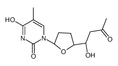 1-[(2R)-5-[(1R)-1-hydroxy-3-oxobutyl]oxolan-2-yl]-5-methylpyrimidine-2,4-dione结构式