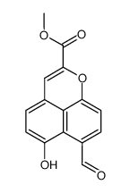 2-carbomethoxy-7-formyl-6-hydroxynaphtho(1,8-bc)pyran Structure
