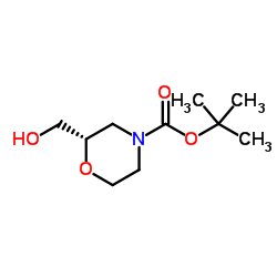 N-叔丁氧羰基-(S)-2-吗啉甲醇结构式