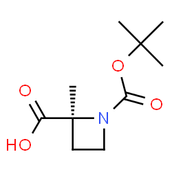 (2S)-1-[(tert-butoxy)carbonyl]-2-methylazetidine-2-carboxylic acid structure