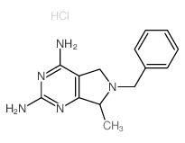 8-benzyl-9-methyl-2,4,8-triazabicyclo[4.3.0]nona-2,4,10-triene-3,5-diamine结构式