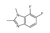 6,7-Difluoro-1,2-dimethyl-1,3-benzodiazole结构式