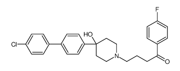 4-[4-[4-(4-chlorophenyl)phenyl]-4-hydroxypiperidin-1-yl]-1-(4-fluorophenyl)butan-1-one结构式