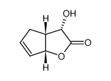 3-hydroxy-3,3a,4,6a-tetrahydro-2H-cyclopenta[b]furan-2-one结构式