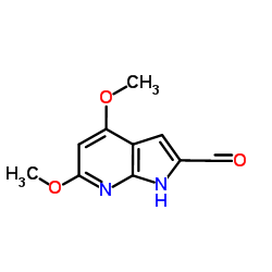 4,6-Dimethoxy-1H-pyrrolo[2,3-b]pyridine-2-carbaldehyde结构式
