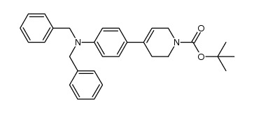tert-butyl 4-(4-(dibenzylamino)phenyl)-5,6-dihydropyridine-1(2H)-carboxylate结构式
