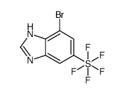 4-Bromo-6-(pentafluoro-λ6-sulfanyl)-1H-benzimidazole Structure