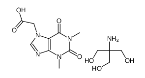 1,2,3,6-tetrahydro-1,3-dimethyl-2,6-dioxo-7H-purine-7-acetic acid, compound with 2-amino-2-(hydroxymethyl)propane-1,3-diol (1:1) structure