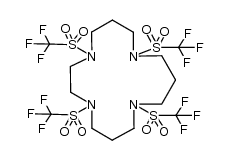 1,4,8,12-tetrakis((trifluoromethyl)sulfonyl)-1,4,8,12-tetraazacyclopentadecane Structure