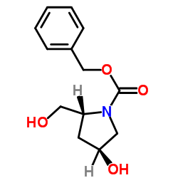 (2R,4S)-Benzyl 4-hydroxy-2-(hydroxymethyl)pyrrolidine-1-carboxylate Structure