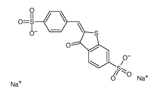 sodium,(2Z)-3-oxo-2-[(4-sulfonatophenyl)methylidene]-1-benzothiophene-6-sulfonate Structure