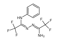 (Z,Z)-5-anilino-1,1,1,6,6,6-hexafluoro-3,4-diazahexa-2,4-diene-2-amine结构式