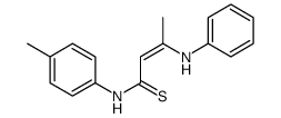 3-anilino-N-(4-methylphenyl)but-2-enethioamide结构式