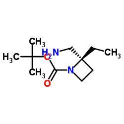 tert-butyl (2S)-2-(aminomethyl)-2-ethylazetidine-1-carboxylate structure