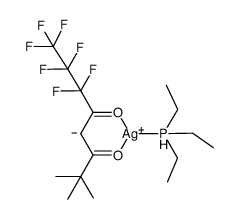 三乙基膦(6,6,7,7,8,8,8,七氟-2,2-二甲基-3,5-辛二酸二乙酯)银(I)结构式