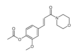 4-[3-(4-Acetoxy-3-methoxyphenyl)-1-oxo-2-propenyl]morpholine结构式