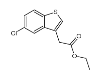 ethyl α-(5-chloro-3-benzothienyl)acetate结构式