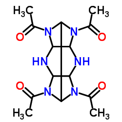 1,1',1'',1'''-(2,4,6,8,10,12-Hexaazatetracyclo[5.5.0.03,11.05,9]dodecane-2,6,8,12-tetrayl)tetraethanone结构式