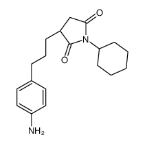 (3S)-3-[3-(4-aminophenyl)propyl]-1-cyclohexylpyrrolidine-2,5-dione Structure