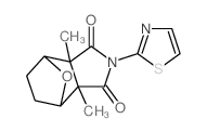3a,7a-dimethyl-2-(1,3-thiazol-2-yl)-4,5,6,7-tetrahydro-octahydro-1H-4,7-epoxyisoindole-1,3-dione结构式