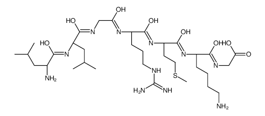 2-[[(2S)-6-amino-2-[[(2S)-2-[[(2S)-2-[[2-[[(2S)-2-[[(2S)-2-amino-4-methylpentanoyl]amino]-4-methylpentanoyl]amino]acetyl]amino]-5-(diaminomethylideneamino)pentanoyl]amino]-4-methylsulfanylbutanoyl]amino]hexanoyl]amino]acetic acid结构式