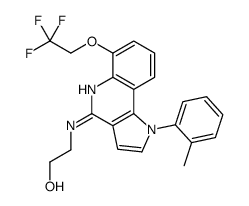 2-[[1-(2-methylphenyl)-6-(2,2,2-trifluoroethoxy)pyrrolo[3,2-c]quinolin-4-yl]amino]ethanol结构式