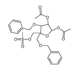 4-(Methanesulfonyloxymethyl)-1,2-O-diacetoxy-3,5-O-dibenzyl-alpha-D-erythro-pentofuranose picture