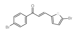 2-Propen-1-one,1-(4-bromophenyl)-3-(5-bromo-2-thienyl)- Structure