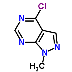 1-甲基-4-氯吡唑并[3,4-d]嘧啶结构式
