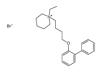 1-ethyl-1-[4-(2-phenylphenoxy)butyl]piperidin-1-ium,bromide Structure