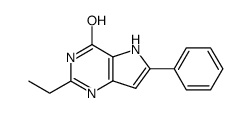 2-ethyl-6-phenylpyrrolo[3,2-d]pyrimidine-4-ol结构式