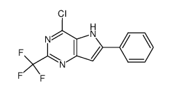 4-chloro-6-phenyl-2-(trifluoromethyl)pyrrolo[3,2-d]pyrimidine结构式