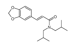 3-(1,3-benzodioxol-5-yl)-N,N-bis(2-methylpropyl)prop-2-enamide结构式