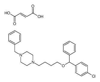 1-benzyl-4-[4-[(4-chlorophenyl)-phenylmethoxy]butyl]piperazine,(Z)-but-2-enedioic acid Structure