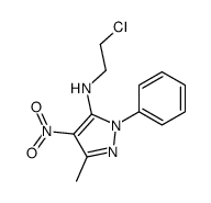 N-(2-chloroethyl)-5-methyl-4-nitro-2-phenylpyrazol-3-amine Structure
