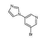 3-BROMO-5-(1H-IMIDAZOL-1-YL)PYRIDINE结构式