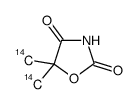 dimethyloxazolidine-2,4-dione-5, 5-[2-14c]结构式