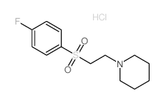 Piperidine,1-[2-[(4-fluorophenyl)sulfonyl]ethyl]-, hydrochloride (1:1) structure