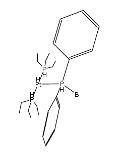 trans-[PtH(P(C6H5)2BH3)(P(C2H5)3)2] Structure