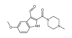 5-methoxy-2-(4-methylpiperazine-1-carbonyl)-1H-indole-3-carbaldehyde结构式