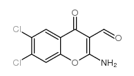 2-AMINO-6,7-DICHLORO-3-FORMYLCHROMONE结构式