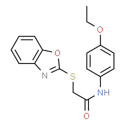 2-(1,3-Benzoxazol-2-ylsulfanyl)-N-(4-ethoxyphenyl)acetamide Structure