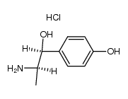 (1S,2R)- and (1R,2S)-α-(1-aminoethyl)-4-hydroxybenzyl alcohol hydrochloride Structure