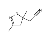 1H-Pyrazole-5-acetonitrile,4,5-dihydro-1,3,5-trimethyl- Structure