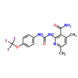 4,6-Dimethyl-2-({[4-(trifluoromethoxy)phenyl]carbamoyl}amino)nicotinamide结构式