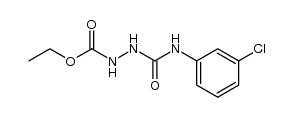 ethyl (3-chlorophenyl)aminocarbonylhydrazinecarboxylate结构式