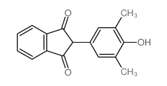 2-(4-hydroxy-3,5-dimethyl-phenyl)indene-1,3-dione结构式