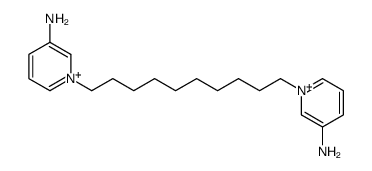 1-[10-(3-aminopyridin-1-ium-1-yl)decyl]pyridin-1-ium-3-amine结构式