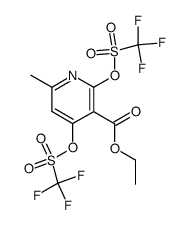 ethyl 6-methyl-2,4-bis(trifluoromethanesulfonyloxy)nicotinate Structure